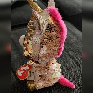 Fantasia Flippable Sequin Unicorn Beanie Baby